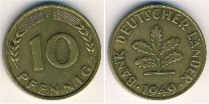 10 Pfennig Germania Ovest (1949-1990) Ottone/Acciaio 