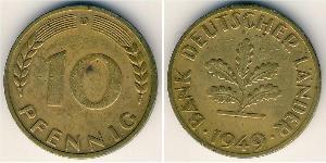 10 Pfennig Germania Ovest (1949-1990) Ottone/Acciaio 