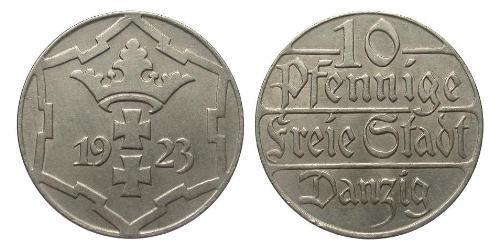 10 Pfennig Gdansk (1920-1939) Rame/Nichel 