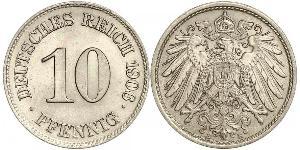 10 Pfennig Germania Rame/Nichel 