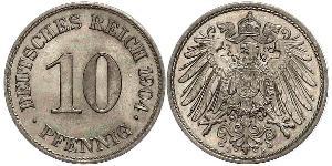 10 Pfennig Germania Rame/Nichel 
