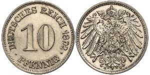 10 Pfennig Germania Rame/Nichel 