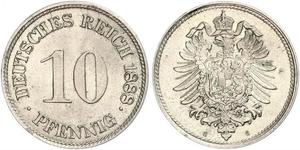 10 Pfennig Germania Rame/Nichel 