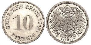 10 Pfennig Germania Rame/Nichel 
