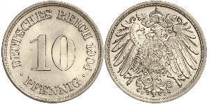 10 Pfennig Germania Rame/Nichel 