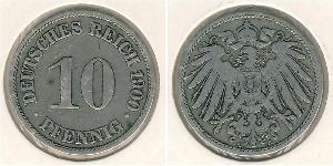 10 Pfennig Germania Rame/Nichel 