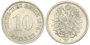 10 Pfennig Germania Rame/Nichel 