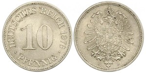 10 Pfennig Germania Rame/Nichel 