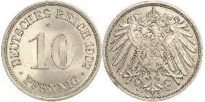 10 Pfennig Germania Rame/Nichel 