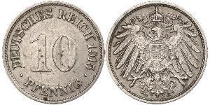 10 Pfennig Germania Rame/Nichel 