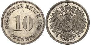 10 Pfennig Germania Rame/Nichel 