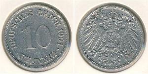 10 Pfennig Germania Rame/Nichel 