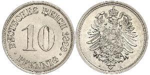 10 Pfennig Germania Rame/Nichel 