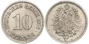 10 Pfennig Germania Rame/Nichel 