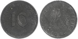 10 Pfennig Alemania nazi (1933-1945) Zinc 