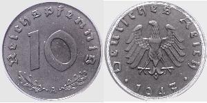 10 Pfennig Germania nazista (1933-1945) Zinco 