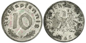10 Pfennig Germania nazista (1933-1945) Zinco 
