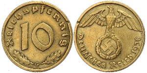 10 Pfennig Germania nazista (1933-1945)  