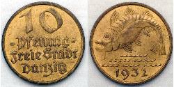 10 Пфеніг Данциг/Гданьск  (1454-1793) Бронза/Алюміній 