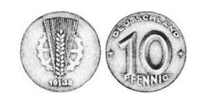 10 Pfennig 東德 (1949 - 1990) 铝 