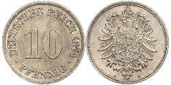 10 Pfennig 德国 镍/銅 