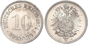 10 Pfennig 德国 銅/镍 
