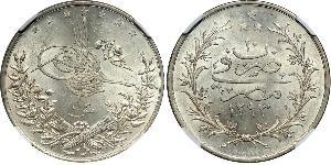 10 Piastre / 10 Kurush Imperio otomano (1299-1923) Plata Abdul Hamid II (1842 - 1918)