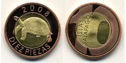 10 Pieza Galápagos Islands Copper/Brass 