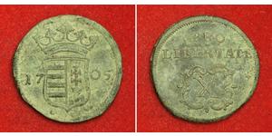 10 Poltura Hongrie Cuivre François II Rákóczi(1676 – 1735)