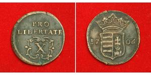 10 Poltura Венгрия Медь Ференц II Ракоци(1676 – 1735)