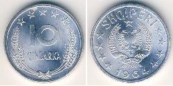 10 Qindarka Sozialistische Volksrepublik Albanien (1944 - 1992) Aluminium 
