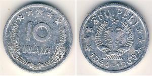 10 Qindarka Sozialistische Volksrepublik Albanien (1944 - 1992) Aluminium 