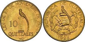 10 Quetzal Guatemala (1838 - ) Oro 