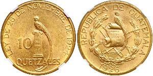 10 Quetzal 危地马拉 金 