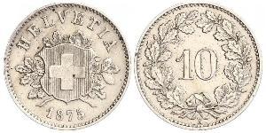 10 Rappen Svizzera Argento 