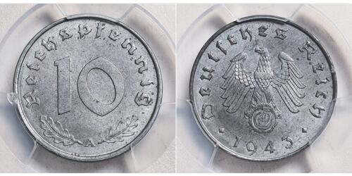 10 Reichpfennig Alemania nazi (1933-1945) Zinc 