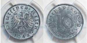 10 Reichpfennig Germania nazista (1933-1945) Zinco 