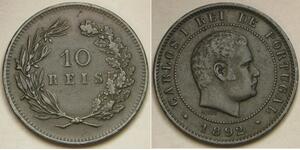 10 Reis Kingdom of Portugal (1139-1910) Bronze 