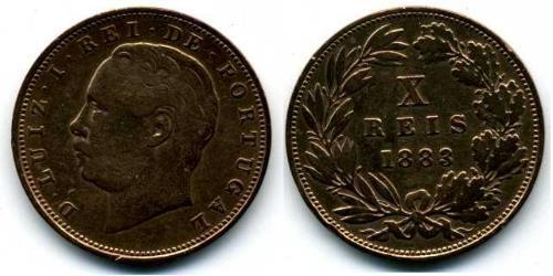 10 Reis Royaume de Portugal (1139-1910) Bronze 