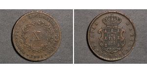 10 Reis Reino de Portugal (1139-1910) Cobre María II de Portugal (1819-1853)