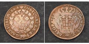 10 Reis Kingdom of Portugal (1139-1910) Copper John V of Portugal (1689-1750)