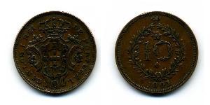 10 Reis Açores / Royaume de Portugal (1139-1910) Cuivre 