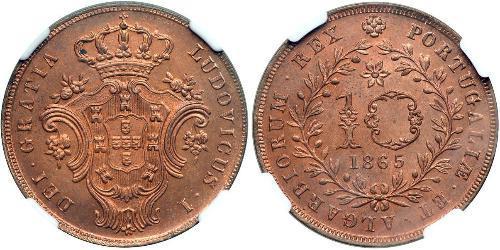 10 Reis Açores / Royaume de Portugal (1139-1910) Cuivre 