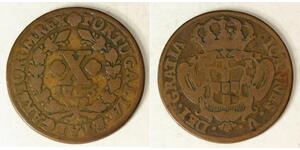 10 Reis Kingdom of Portugal (1139-1910) Kupfer Johann V. von Portugal (1689-1750)