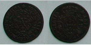 10 Reis Kingdom of Portugal (1139-1910) Kupfer Johann VI. von Portugal  (1767-1826) / Maria I. von Portugal (1734-1816)
