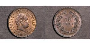 10 Reis Kingdom of Portugal (1139-1910) Kupfer/Nickel  Karl I. von Portugal (1863-1908)