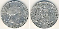 10 Rial Kingdom of Spain (1814 - 1873) Plata 