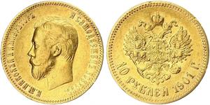 10 Rouble Empire russe (1720-1917) Or Nicolas II (1868-1918)