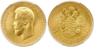 10 Rouble Empire russe (1720-1917) Or Nicolas II (1868-1918)