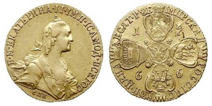 10 Rouble Empire russe (1720-1917) Or Catherine II (1729-1796)
